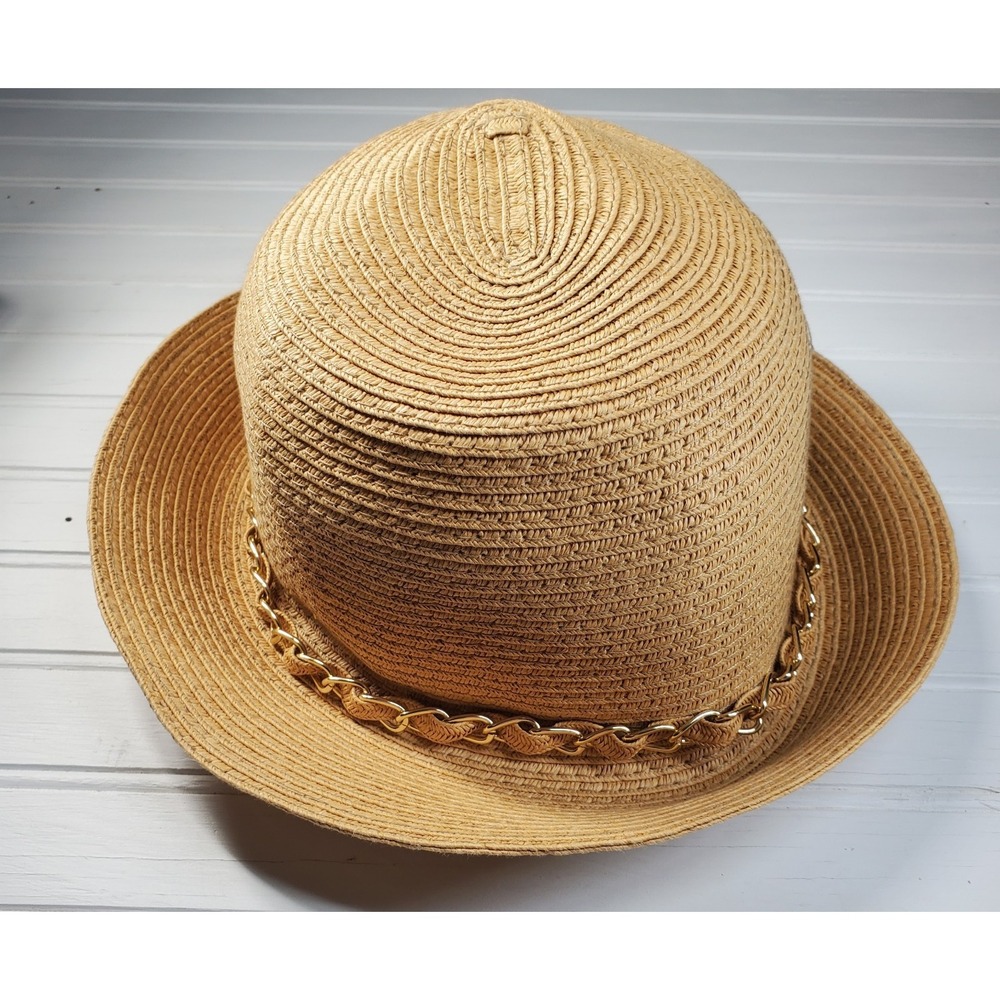 August Woven Paper Straw Bucket Hat โ One Size Adjustable Natural Beach Vacation